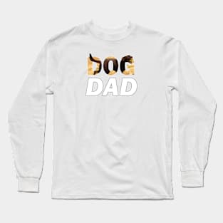 DOG DAD - chocolate labrador oil painting word art Long Sleeve T-Shirt